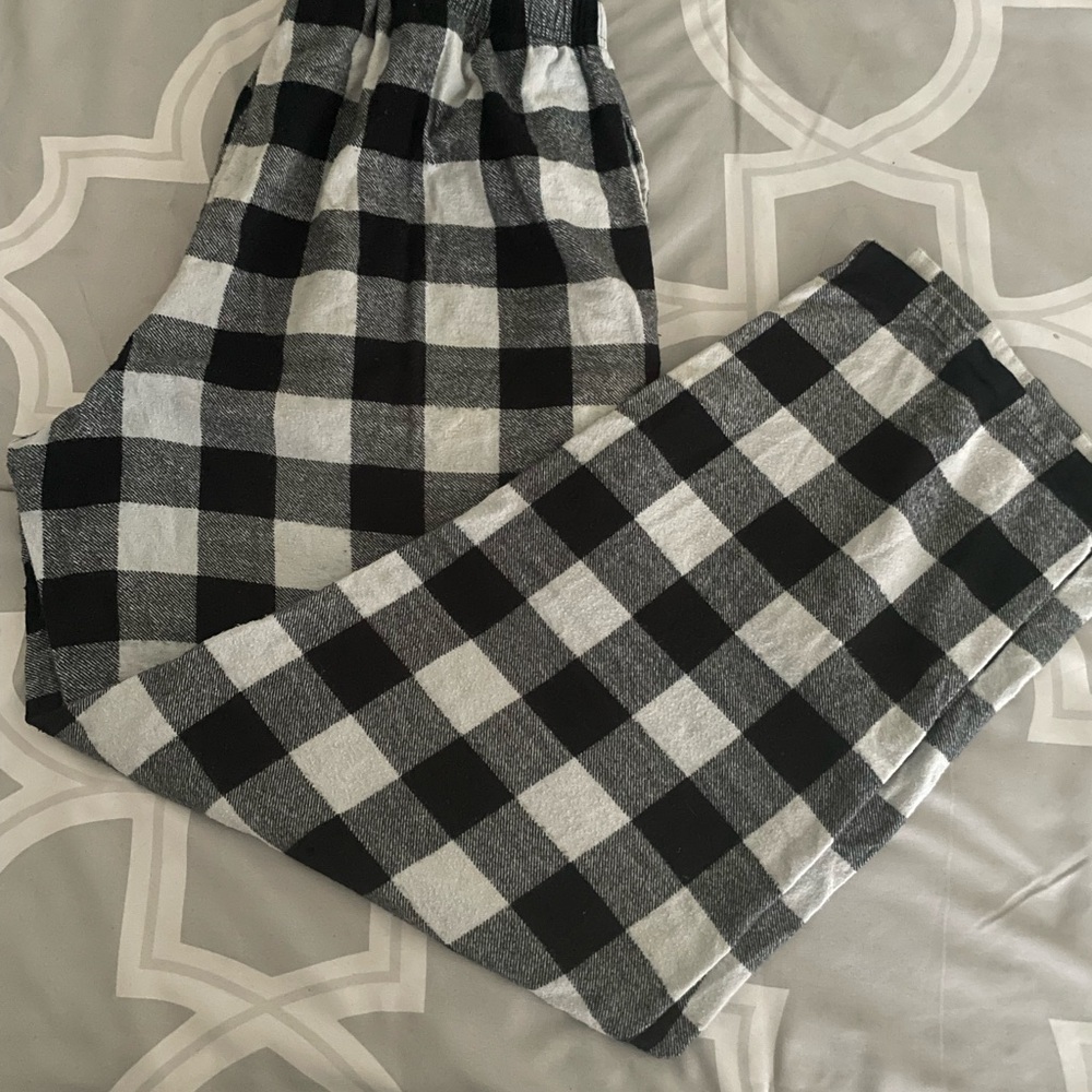 Black and White Plaid Pants